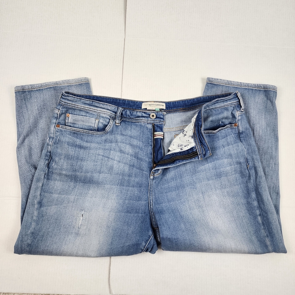 Pilcro Anthropologie Ankle Jeans Light Blue Distressed Denim Size 22W - Picture 4 of 16